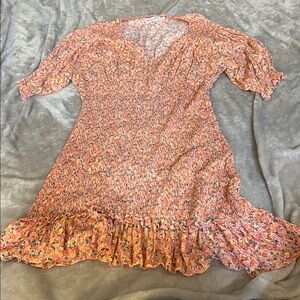 Faithfull the brand margherita smocked floral mini dress